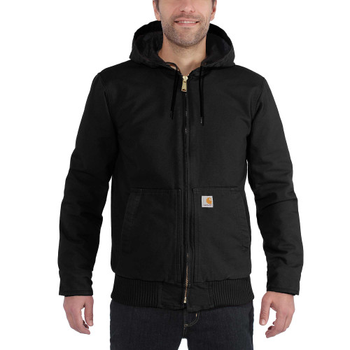 Carhartt black hooded jacket sale