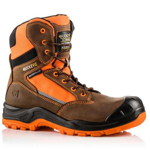 Orange sales safety boots