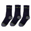 Apache Burlington Work Socks in Black/Grey Pack of 3 Pairs