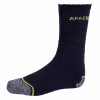 Apache Burlington Work Socks in Black/Grey Pack of 3 Pairs