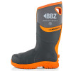 BuckBootz BBZ9000 Neoprene Hi Vis Safety Wellington Boots Grey / Orange Size 9