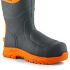 BuckBootz BBZ9000 Neoprene Hi Vis Safety Wellington Boots Grey / Orange Size 9