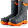 BuckBootz BBZ9000 Neoprene Hi Vis Safety Wellington Boots Grey / Orange Size 9