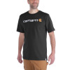 Carhartt T-Shirt Men's Heavyweight Relaxed Fit with Carhartt Chest Logo Short Sleeve Black Large