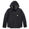 Carhartt 104392 Coat Relaxed Fit Duck Sherpa Lined Hooded Jacket Black Size Small