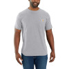 Carhartt TK4616 Force Plain T-shirt with Chest Pocket Heather Grey Medium