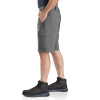 Carhartt Work Shorts - Ripstop Cargo with Stretch Fabric - Steel Grey 34w