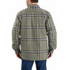 Carhartt 105430 Heavyweight Sherpa Lined Flannel Shirt Jacket Basil Green Medium