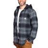 Carhartt 105621 Fleece Lined Hooded Shirt Jacket Rugged Flex Elm Size Large