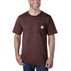 Carhartt Short Sleeve T-shirt with Front Pocket Port Stripe Medium