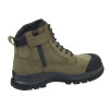 Carhartt F702903 Detroit Safety Work Boots with Side Zip Moss - 6" Mid Height EU44 - UK9.5