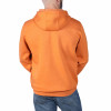 Carhartt K288 Hoodie with Logo Print on Sleeve Midweight Sweatshirt in Marmalade Heather Size Medium