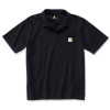 Carhartt Polo Shirt with Front Pocket, Loose Fit & Midweight Black Medium