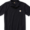 Carhartt Polo Shirt with Front Pocket, Loose Fit & Midweight Black Medium