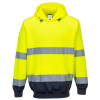 Portwest Hi-Vis Hoodie Sweatshirt - Two Tone - Yellow/Navy - Small