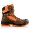 Buckler Buckbootz Buckzviz BVIZ1 Hi-Vis Waterproof Safety Boots Size Zip Orange / Brown Size 9