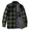 Carhartt 105939 Heavyweight Sherpa Lined Flannel Shirt Jacket Chive Green Size Small