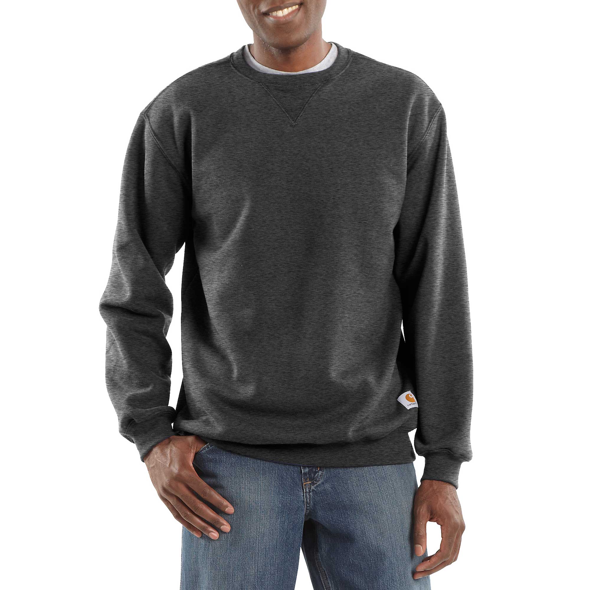 Carhartt K124 Loose Fit Jumper Crewneck Sweatshirt in Carbon Heather Size Large Toolmonkey