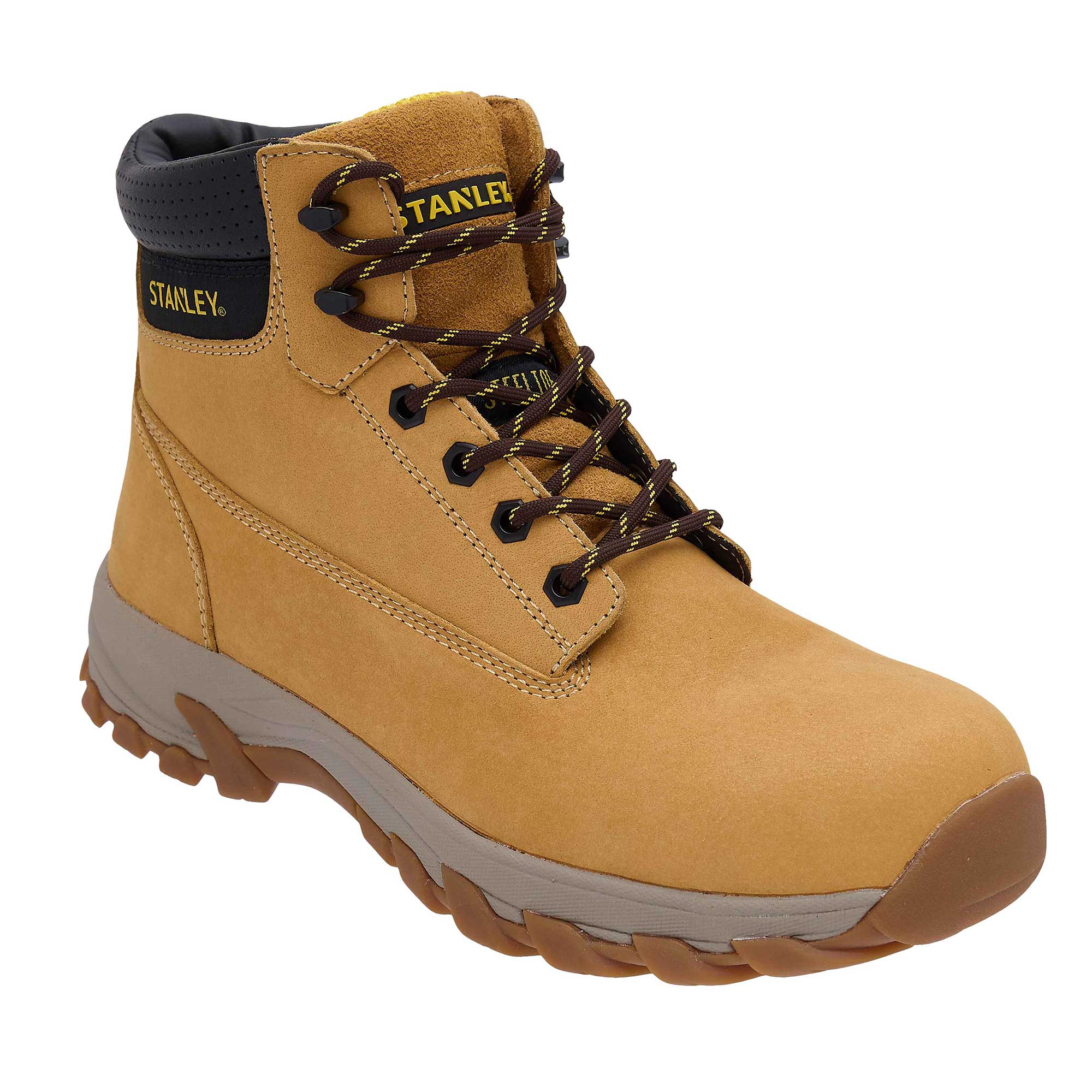 Toolmonkey Stanley Breaker Safety Work Boots with Steel Midsole and Toe Cap in Honey Colour