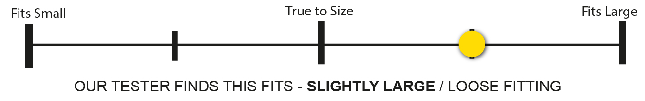 Fitting is slightly larger